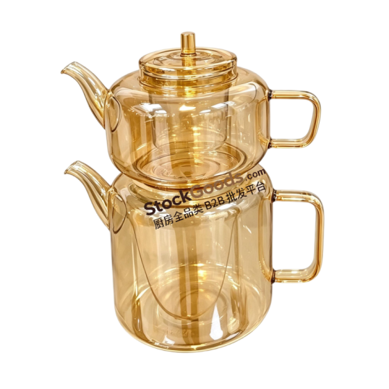Premium Borosilicate Glass Teapot Set with Glass Lid, Glass Infuser & Glass Knob, Direct Fire Safe, 4 Colors Available